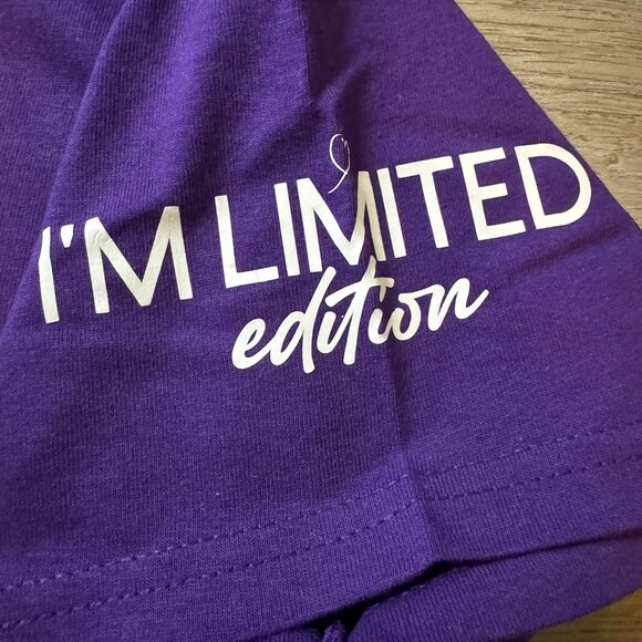 Purple - I'm not perfect (front), Im limited edition (sleeve) - Custom T-shirts - Picture 3 of 4